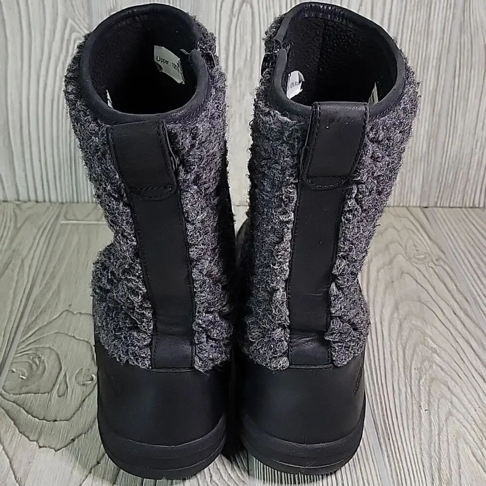 Merrell Encore Kassie Black Grey Wool Winter Boots Womens Size 9.5